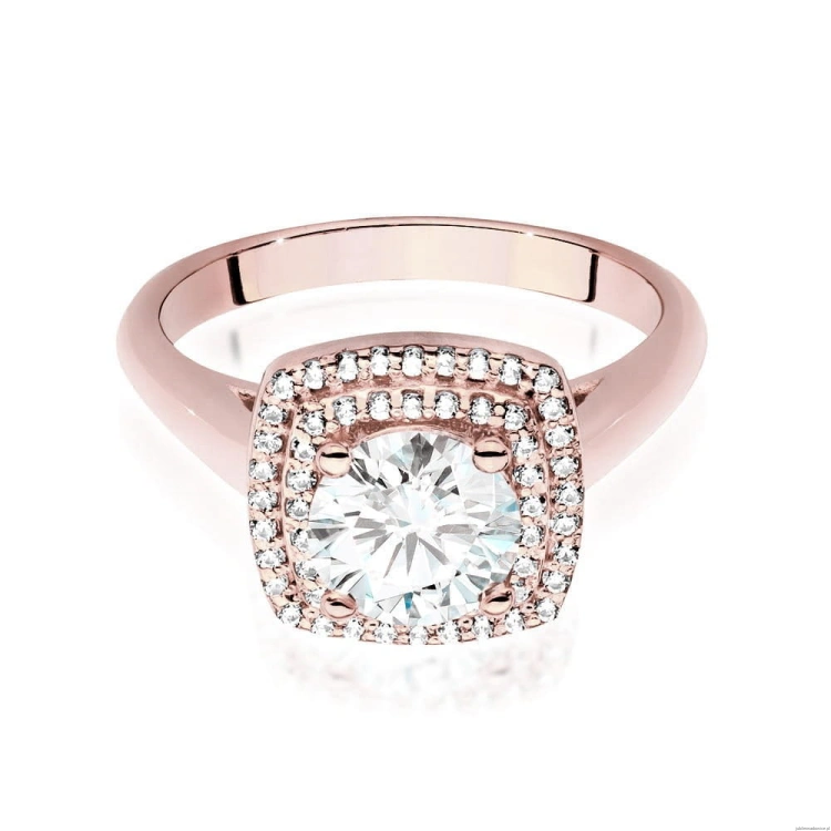 Pierścionek W548 Diament 1,00ct różowe złoto