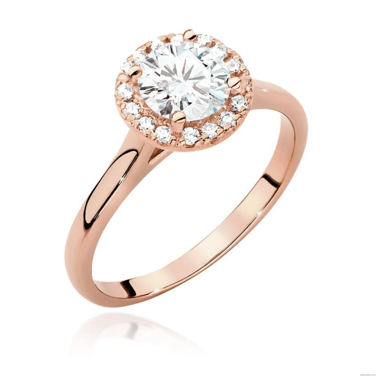 Pierścionek W550 Diament 0,70ct różowe złoto