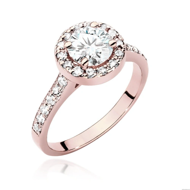 Pierścionek W551 Diament 0,70ct różowe złoto