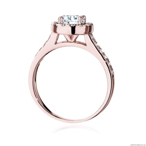 Pierścionek W551 Diament 0,70ct różowe złoto