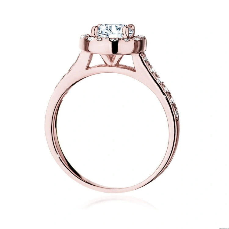 Pierścionek W551 Diament 0,70ct różowe złoto