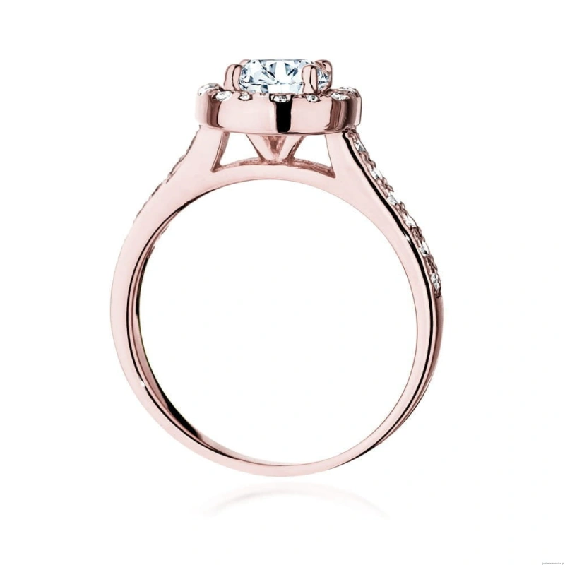 Pierścionek W551 Diament 0,70ct różowe złoto