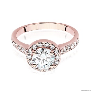 Pierścionek W551 Diament 1,00ct różowe złoto