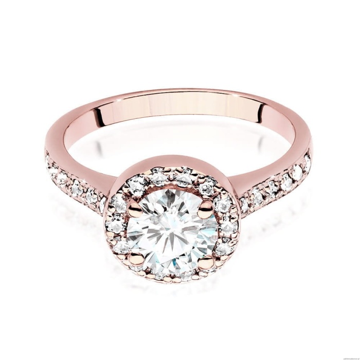 Pierścionek W551 Diament 1,00ct różowe złoto