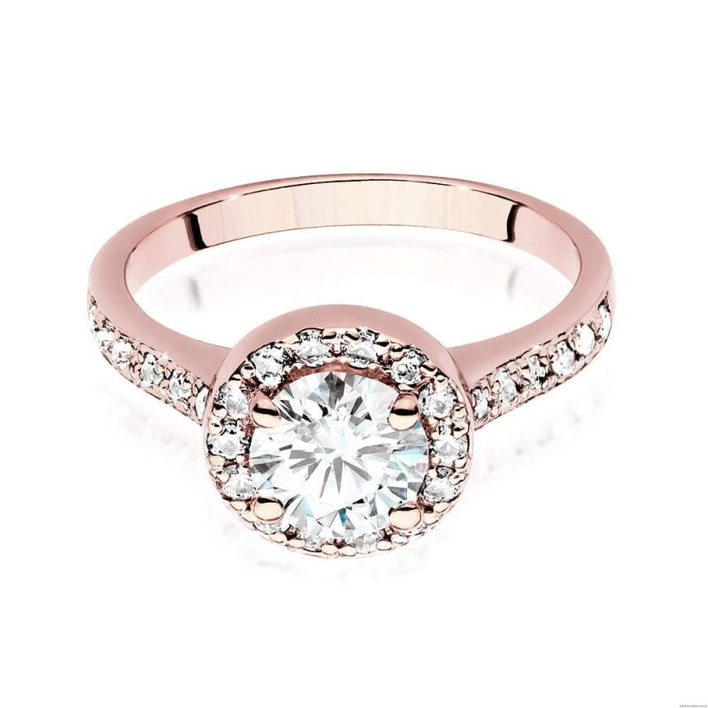 Pierścionek W551 Diament 1,00ct różowe złoto