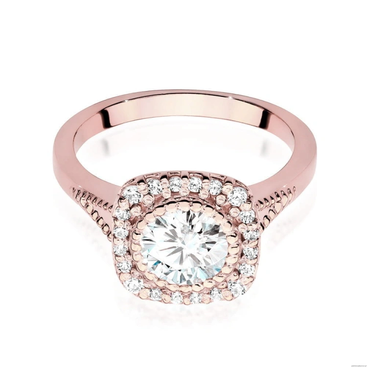 Pierścionek W552 Diament 0,70ct różowe złoto