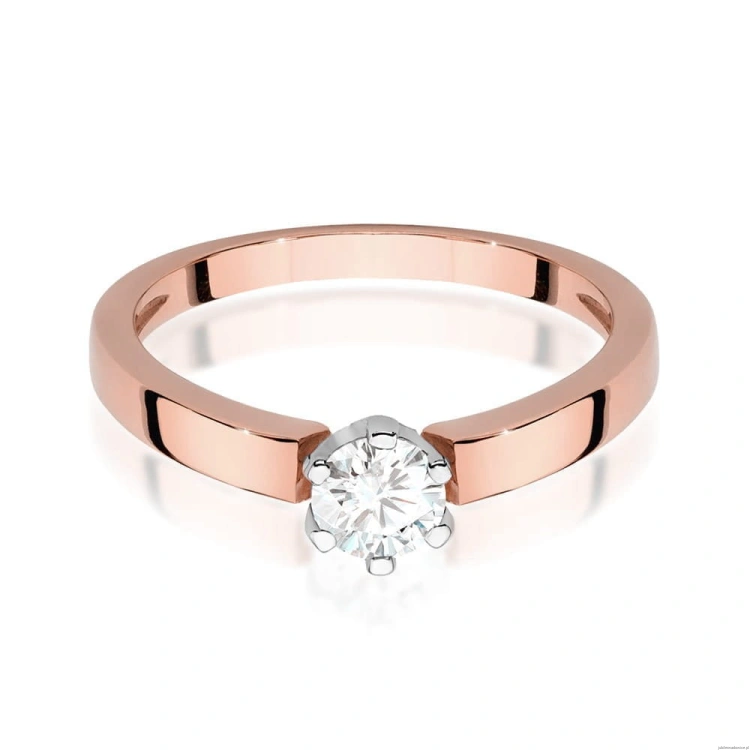 Pierścionek W562 Diament 0,25ct różowe złoto