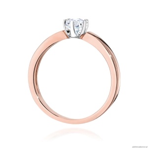 Pierścionek W562 Diament 0,25ct różowe złoto