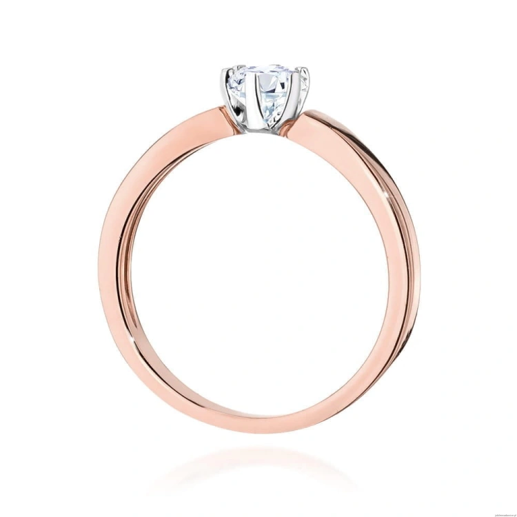 Pierścionek W562 Diament 0,25ct różowe złoto