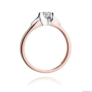 Pierścionek W155 Diament 0,20ct różowe złoto
