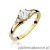 Pierścionek W0076 Biały Szafir 0,60ct żółte złoto