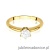 Pierścionek W557 Biały Szafir 0,60ct żółte złoto