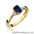 Pierścionek W002 Szafir 0,60ct żółte złoto