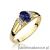 Pierścionek W005 Szafir 0,70ct żółte złoto