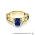 Pierścionek W005 Szafir 0,70ct żółte złoto