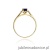 Pierścionek W005 Szafir 0,70ct żółte złoto
