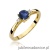 Pierścionek W010 Szafir 0,50ct żółte złoto
