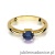 Pierścionek W010 Szafir 0,50ct żółte złoto