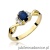 Pierścionek W019 Szafir 0,70ct żółte złoto