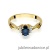 Pierścionek W019 Szafir 0,70ct żółte złoto