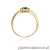 Pierścionek W026 Szafir 0,30ct żółte złoto