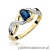 Pierścionek W028 Szafir 0,70ct żółte złoto