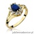Pierścionek W037 Szafir 0,90ct żółte złoto