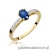 Pierścionek W067 Szafir 0,70ct żółte złoto