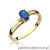 Pierścionek W068 Szafir 0,70ct żółte złoto