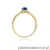 Pierścionek W068 Szafir 0,70ct żółte złoto