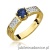 Pierścionek W075 Szafir 0,50ct żółte złoto