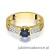 Pierścionek W075 Szafir 0,50ct żółte złoto