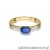 Pierścionek W077 Szafir 0,70ct żółte złoto