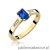 Pierścionek W078 Szafir 0,60ct żółte złoto