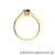 Pierścionek W078 Szafir 0,60ct żółte złoto