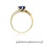 Pierścionek W084 Szafir 0,50ct żółte złoto