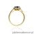 Pierścionek W087 Szafir 0,50ct żółte złoto