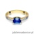 Pierścionek W105 Szafir 0,60ct żółte złoto
