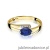 Pierścionek W119 Szafir 0,70ct żółte złoto