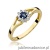 Pierścionek W185 Szafir 0,15ct żółte złoto