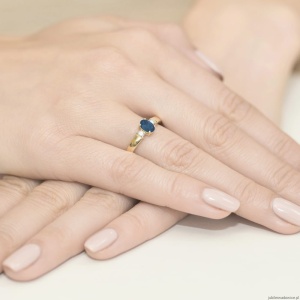 Pierścionek W264 Szafir 0,70ct żółte złoto