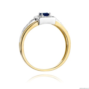 Pierścionek W271 Szafir 0,20ct żółte złoto