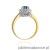 Pierścionek W284 Szafir 0,50ct żółte złoto