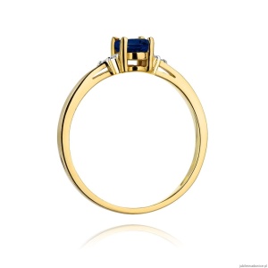 Pierścionek W301 Szafir 0,70ct żółte złoto