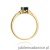 Pierścionek W301 Szafir 0,70ct żółte złoto