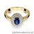 Pierścionek W303 Szafir 0,70ct żółte złoto
