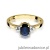Pierścionek W308 Szafir 0,90ct żółte złoto
