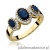 Pierścionek W309 Szafir 0,90ct żółte złoto