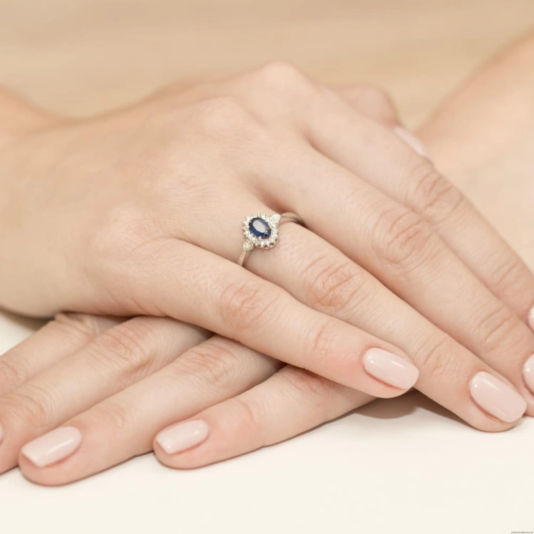 Pierścionek W312 Szafir 0,70ct żółte złoto