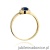 Pierścionek W330 Szafir 0,70ct żółte złoto